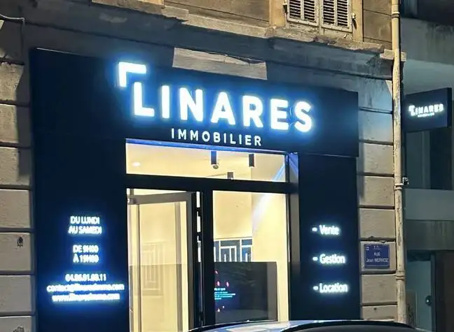 Enseignes lumineuse pour agence immobilire sur marseille 8me